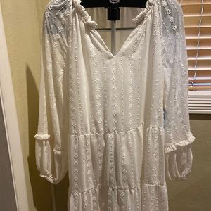 Off white drees, never used